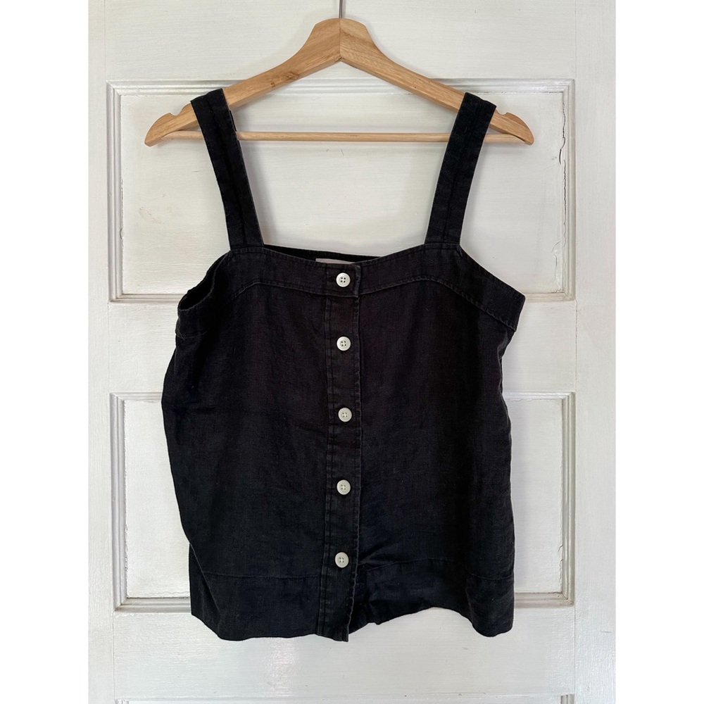 Everlane linen button-down tank